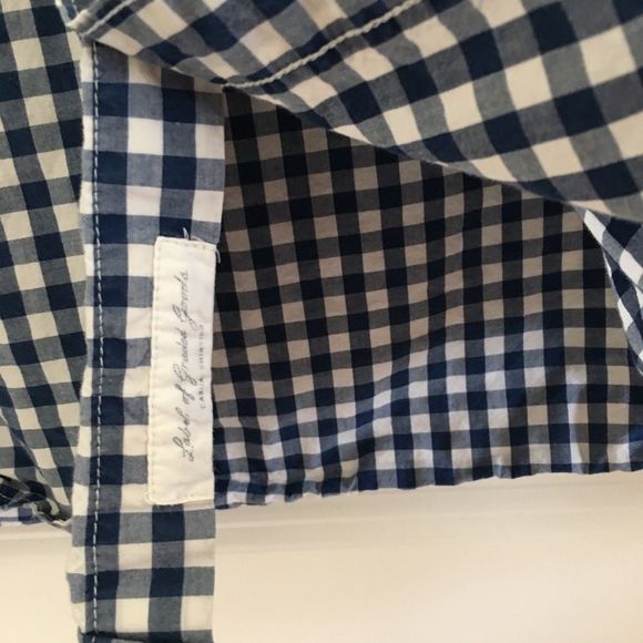 H&m blue/white Checkered Button Down - Picture 4 of 5